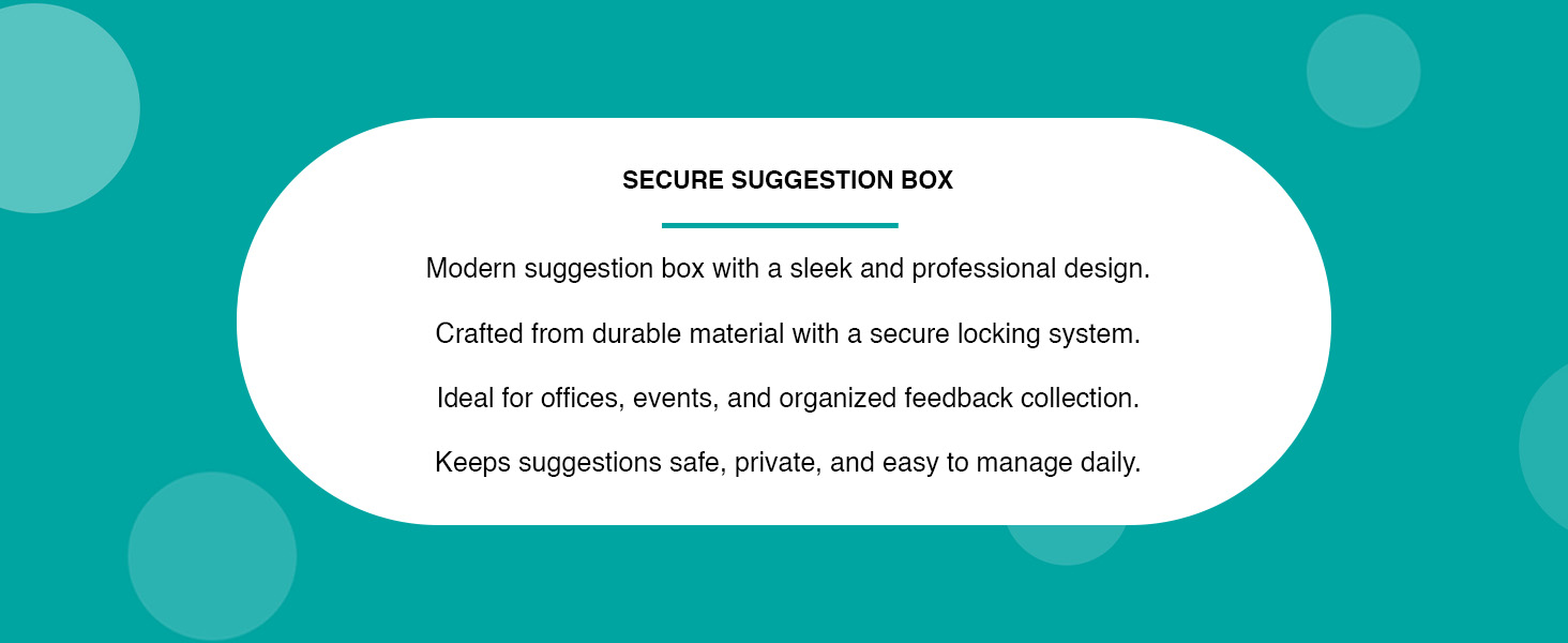 oddpod™ Multipurpose Wall-Mounting Letter Box/Suggestion Box/Complaint Box/Ballot Box/Donation Box with Lock - Opaque