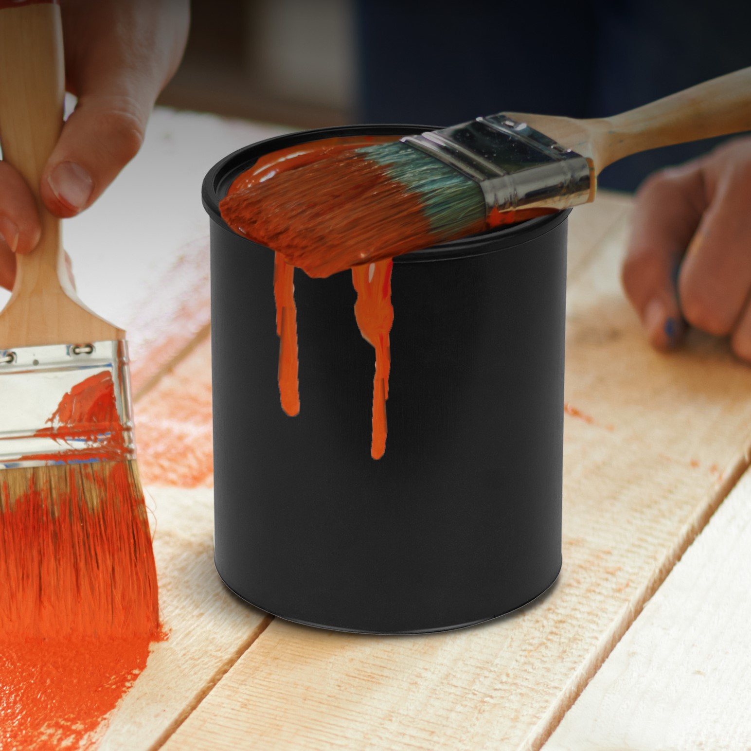 1-Quart Plastic Paint Bucket (3 Pack) - Triple Lock Airtight Seal - Minimizes Skimming - Rust Proof - Odor & Chemical Resistant - 32 Fl Oz All-Plastic Paint Can with Snap On Lid - Stock Your Home
