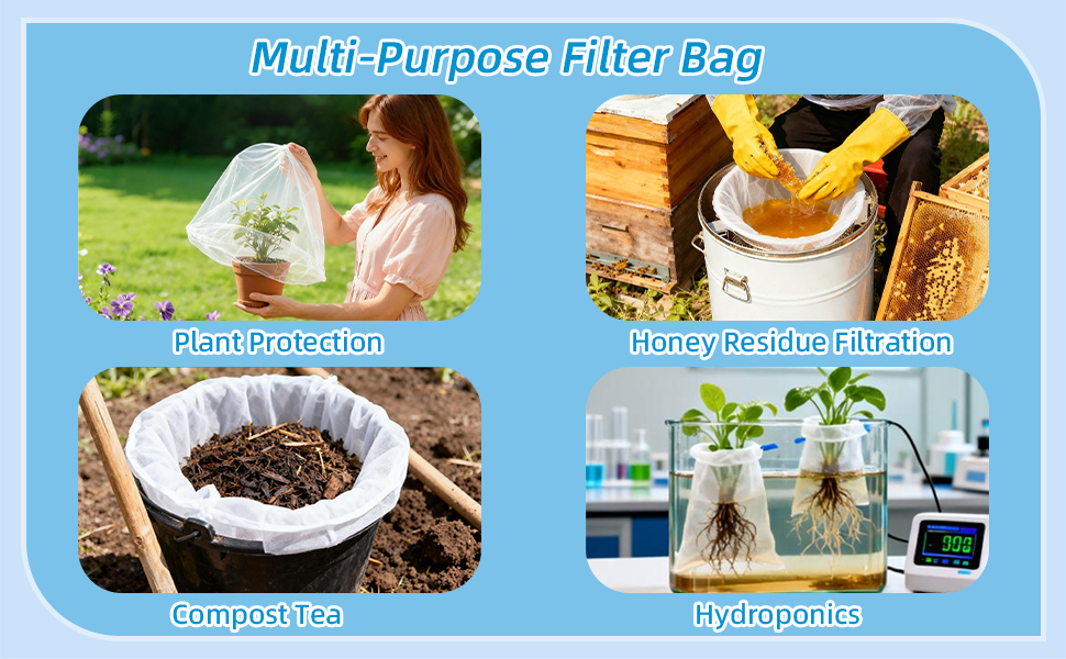 10 Pcs Paint Strainer Bags 1 Gallon for Painting/Paint Bucket/Gardening