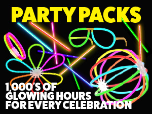 PartySticks Glow Sticks Party Supplies 100pk - 8 Inch Glow in the Dark Light Up Sticks Party Favors, Glow Party Decorations, Neon Party Glow Necklaces and Glow Bracelets with Connectors