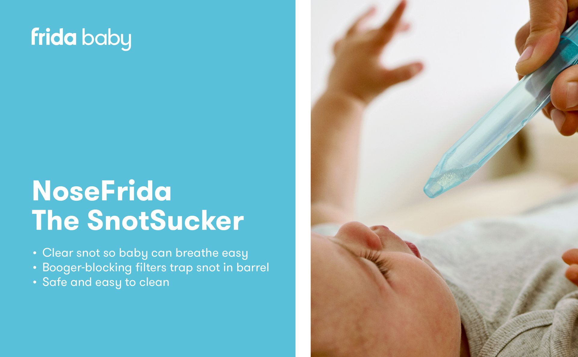 Frida Baby NoseFrida SnotSucker Nasal Aspirator for Baby, 4 Hygiene Filters