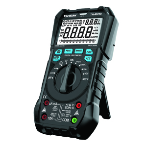 Themisto TH-M200 AC/DC Current, True RMS Digital Multimeter | 9999 Counts |10A | Black