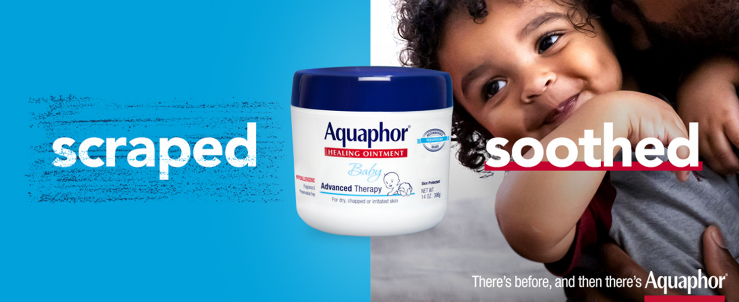 Aquaphor Baby Advanced Therapy Healing Ointment Skin Protectant, 14 OZ