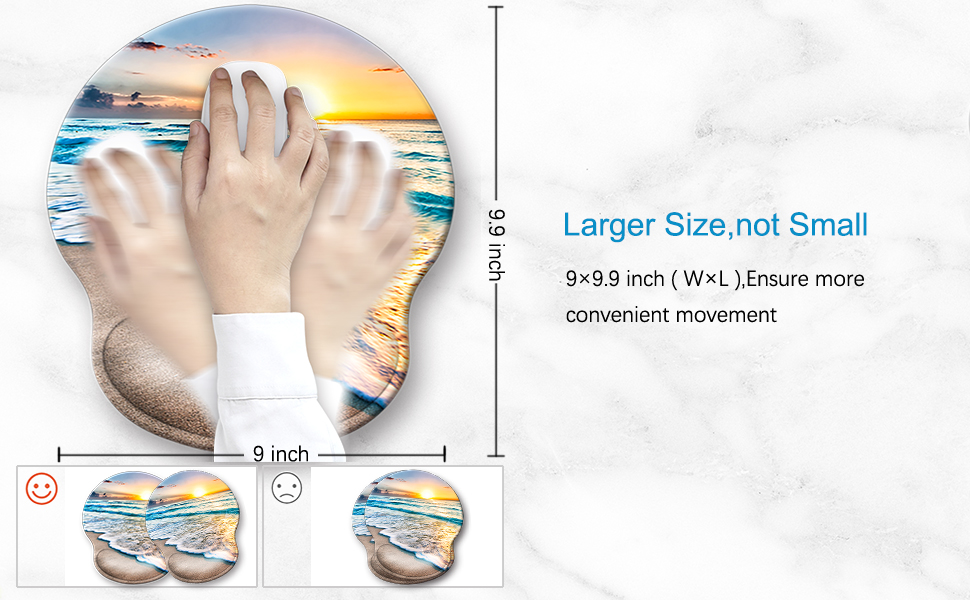 Ergonomic Mouse Pad with Wrist Rest Support,Gel Mouse Pads for Desk