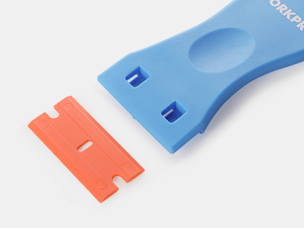 WORKPRO Plastic Razor Blade Scraper Kit, 3 Scrapers with 120 Blades