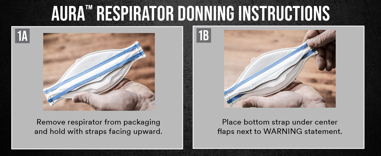 3M Aura Particulate Respirator 9205+, N95 Disposable Respirator, 3 pk