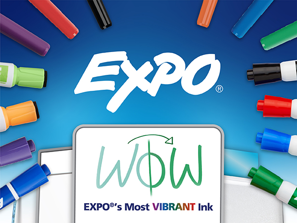 EXPO Dry Erase Markers, Low Odor Ink, Assorted Colors, Chisel Tip, 12 Count
