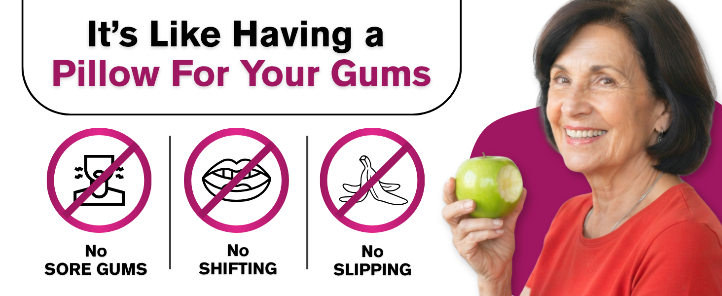 Cushion Grip Thermoplastic Denture Adhesive - Refits & Tightens Dentures