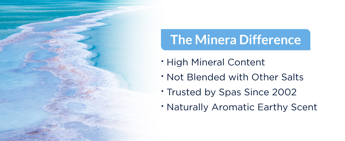 Minera Fine Grain Dead Sea Salt for Bath & Soaking, 100% Pure, 2 lb