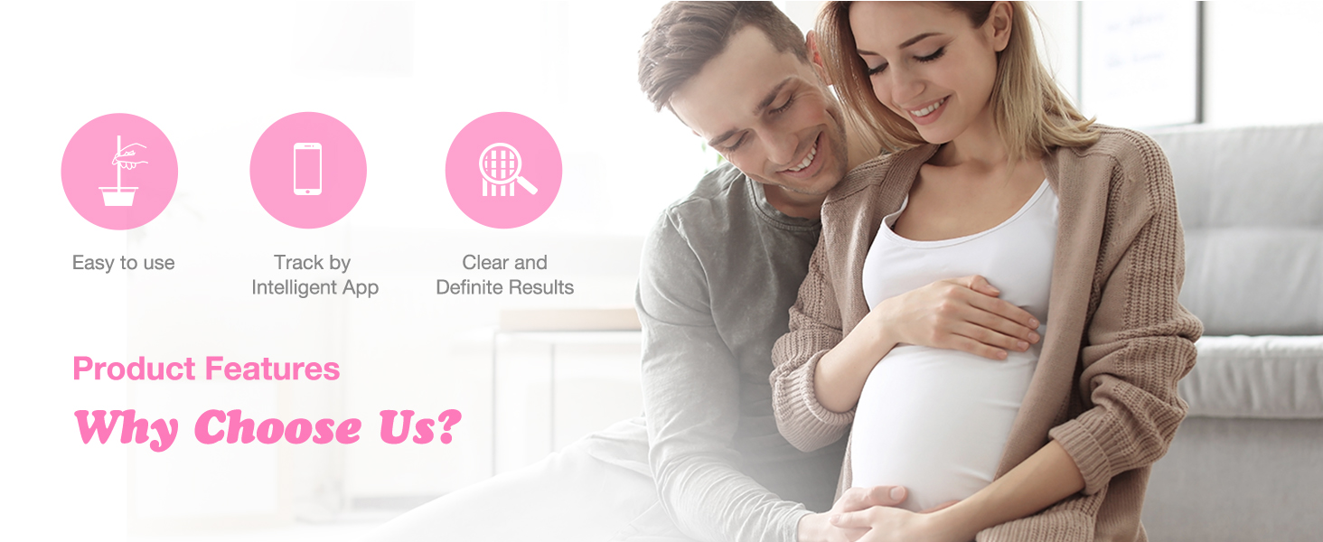 easy@Home Pregnancy Test Strips, 20 Pack with Premom App