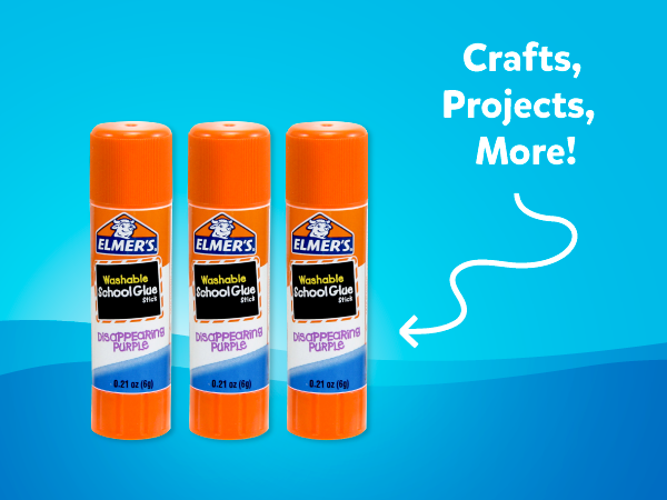Elmer's Disappearing Purple School Glue Sticks, Washable, 7 Grams, 30 Count - Posters, Back to School, Bulk Pack for Classrooms, #1 Teacher Brand