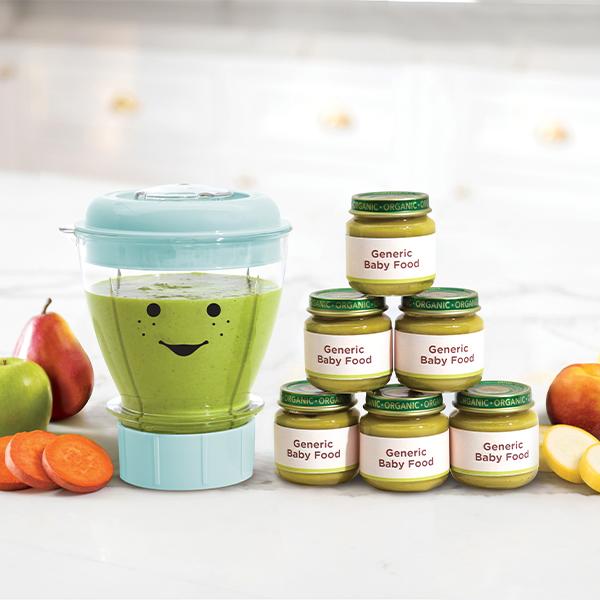 NutriBullet NBY-50100 Baby Complete Food-Making System, 32-Oz, White, Blue, Clear