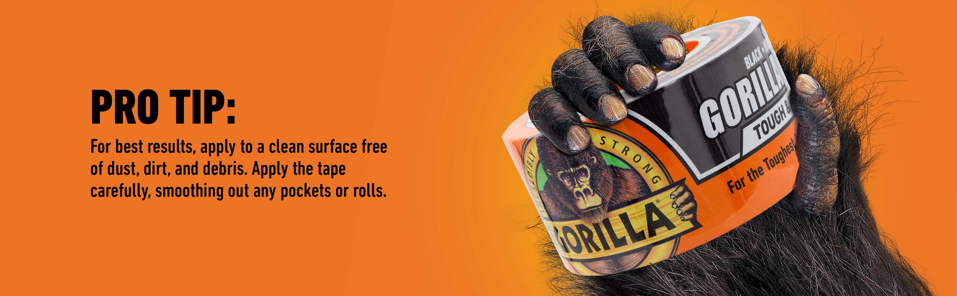 GORILLA Tough & Wide Heavy Duty Duct Tape, Black, 2.88" x 25 yd, 1-Pack
