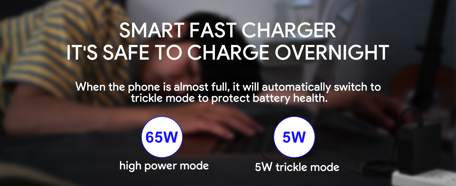 65W USB C Power Adapter, Fiattigear Type C Power PD Wall Fast Charger Compatible with Mac Book Pro, Dell Latitude, Lenovo, Huawei Matebook, HP Spectre, Acer Chromebook and Any Laptops or Smart Phones1