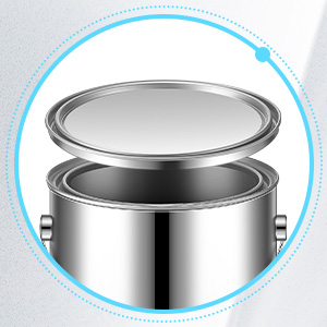 Uiifan 4 Pcs 1 Gallon Metal Paint Cans with Lids Handles Empty,Silver