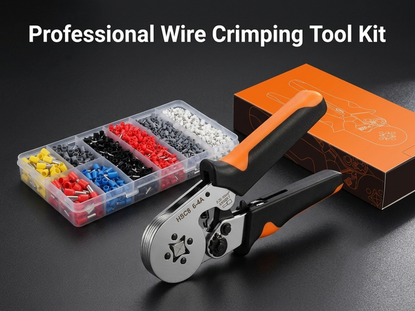 HASTHIP Wire Crimping Tool Kit, Ferrule Crimper, 1200PCS AWG 22-7