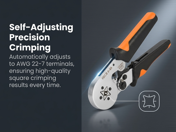 HASTHIP Wire Crimping Tool Kit, Ferrule Crimper, 1200PCS AWG 22-7