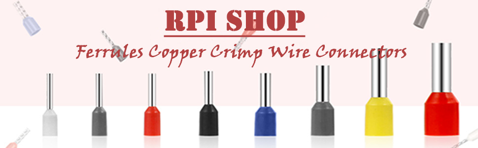 Rpi shop - 4 SQMM (E4009) Wire Ferrules Copper Crimp Connectors,Wire Crimping Tool Kit,Insulated Cord Pin End Terminal, Color Gray Pack of 100 Pcs