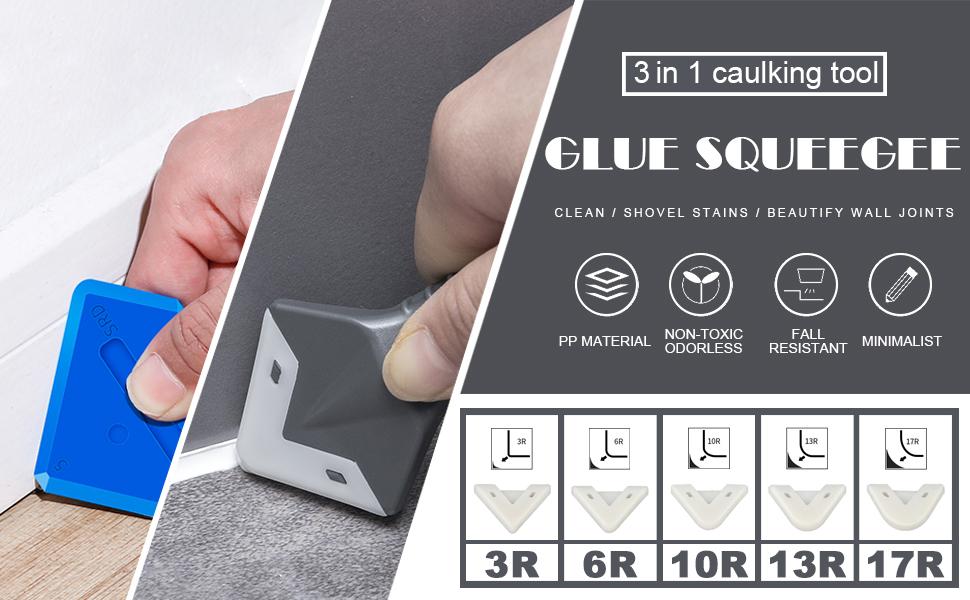 King&Charles Silicone Caulking Tool Kit, 3in1 Caulk&Grout Remover Tool