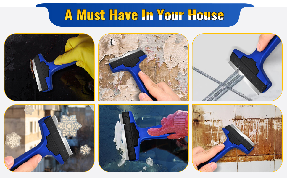 4" Razor Blade Scraper Tool with 10PCS Blades for Cleaning