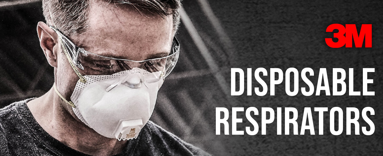 3M Aura Particulate Respirator 9205+, N95, Individually Wrapped, 3 Panel Flat Fold Design Allows for Facial Movements