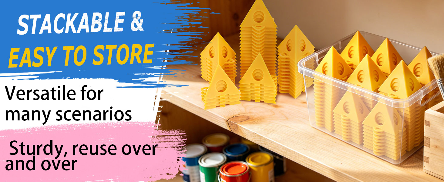 70Pcs Painters Painting Pyramid Stands, Cabinet Doors Risers, Mini Cones Tripods, Household Tools