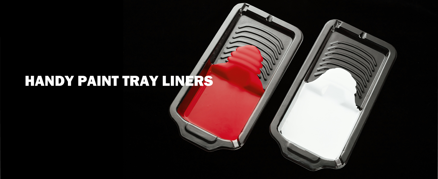 Mister Rui 4 Inch Paint Tray Liners 8-Pack with Lid