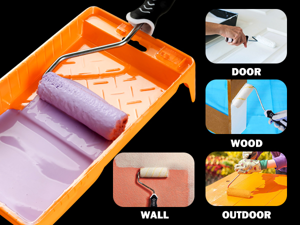 Mister Rui 4 Inch Paint Tray and Liners, Small Paint Pan with Liners
