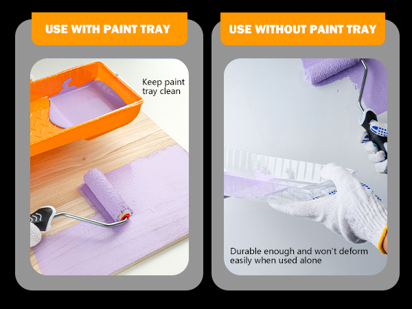 Mister Rui 4 Inch Paint Tray and Liners, Small Paint Pan with Liners