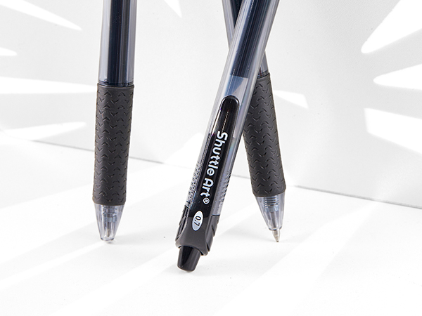 Shuttle Art Black Gel Pens, 48 Pack(20 Pens with 28 Refills) Retractable Medium Point Rollerball Gel Ink Pens Smooth Writing with Comfortable Grip for Office School Home Work