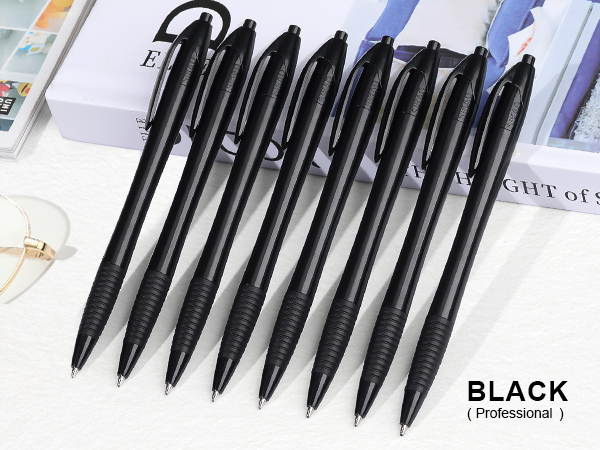 Pens Bulk, 60 Pack Gripped Slimster Ballpoint Pens Black Ink