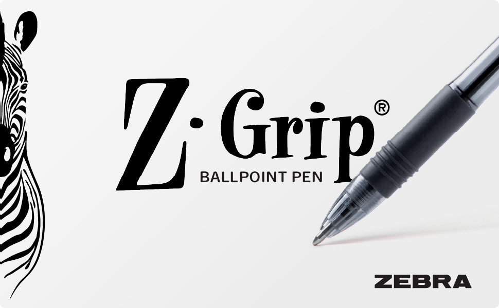 Zebra Pen Z-Grip Retractable Ballpoint Pen, Black Ink, 1.0mm, 18-Pack