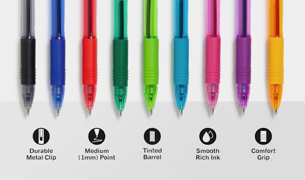 Zebra Pen Z-Grip Retractable Ballpoint Pen, Black Ink, 1.0mm, 24 Bulk-Pack