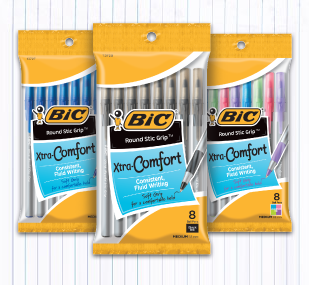 BIC Round Stic Xtra Life Black Ballpoint Pens, Medium Point, 36-Count
