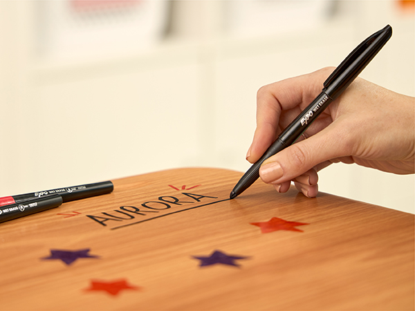 EXPO Vis-a-Vis Wet Erase Markers, Semi-Permanent, Assorted Colors, Ultra Fine Tip, 8 Count - For Writing on Glass, Whiteboards, Mirrors, Calendar, Labeling, Organizing