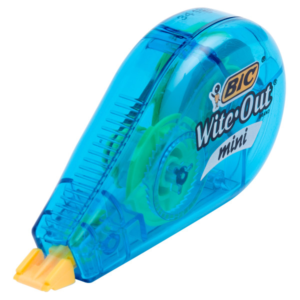 BIC Wite-Out Mini Correction Tape, White, 12-Count Pack, No Dry Time