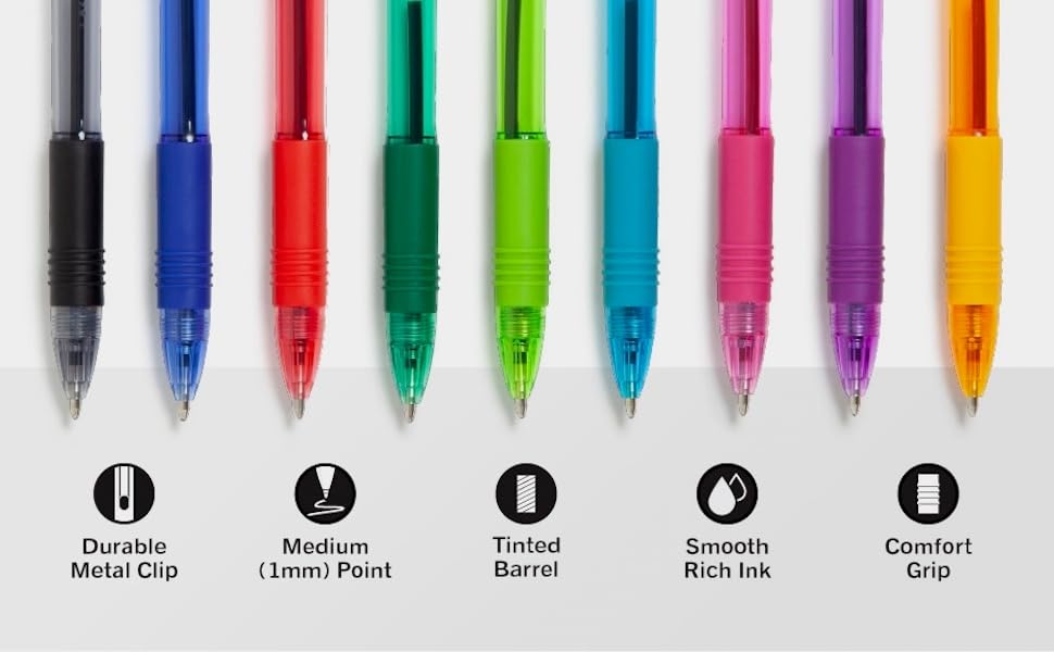Zebra Pen Z-Grip Retractable Ballpoint Pen, Medium Point 1.0mm, 24 Black & 24 Blue Ink Pens, Bulk Pack of 48