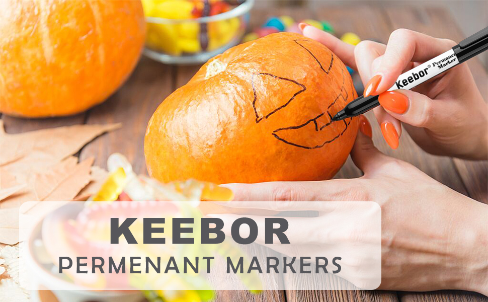 Keebor Permanent Markers Bulk, 60 Pack, Quick Drying & Fade Resistant