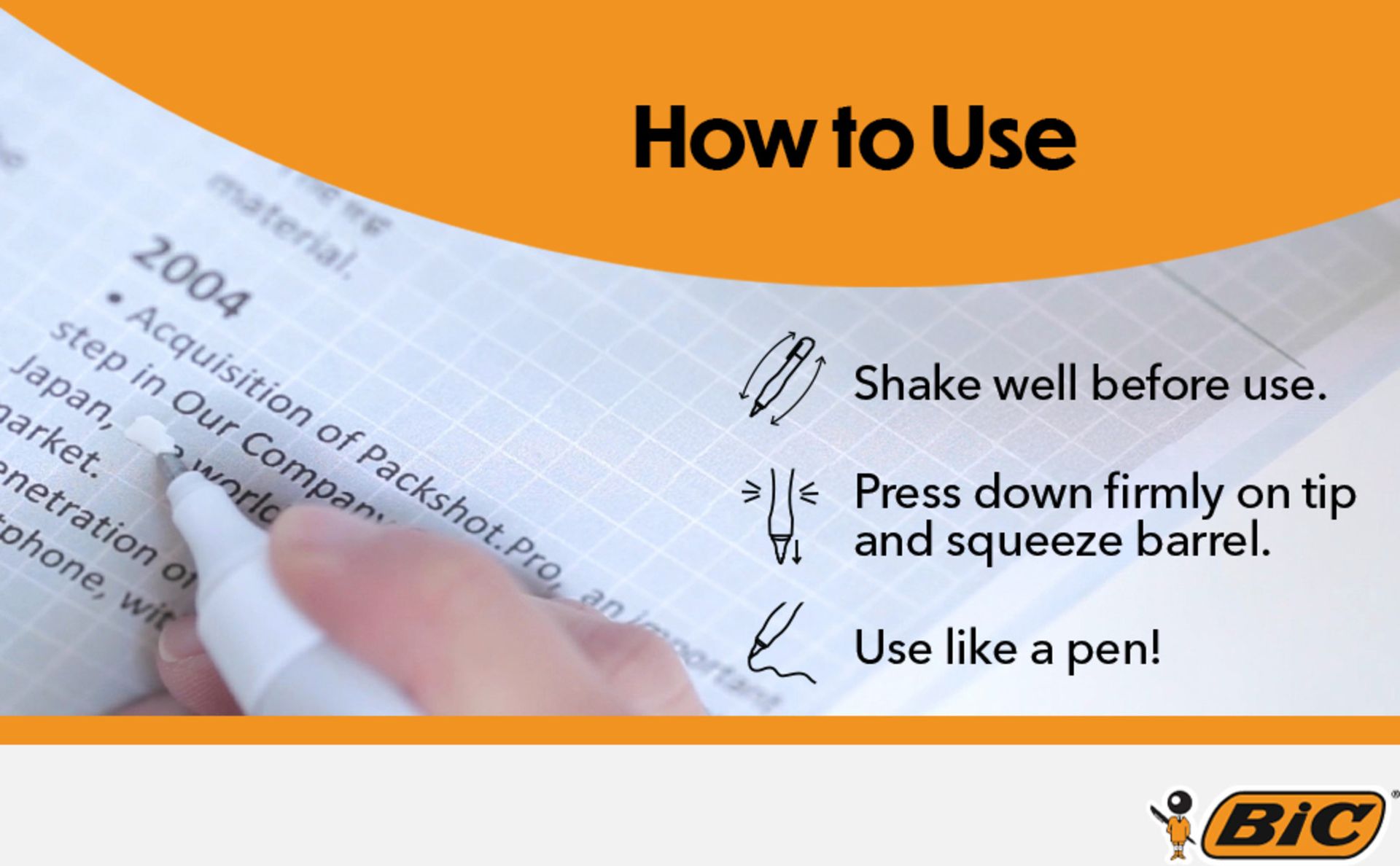 BIC Wite-Out Brand Shake n Squeeze Correction Pen, 8 ML, 4-Count