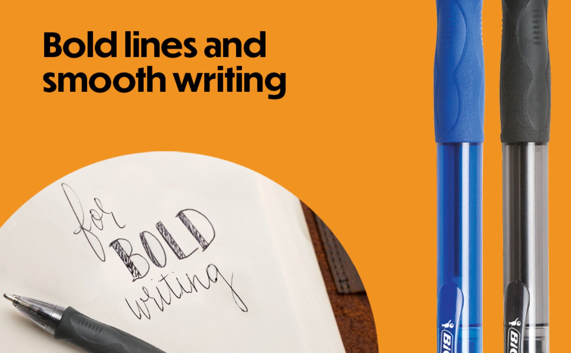 BIC Glide Bold Black Ballpoint Pens, Bold Point (1.6mm), 36-Count Pack