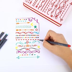 iBayam Journal Colored Pens 18 Pack Fine Point Pen 0.38mm for School Office