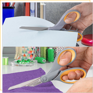 Westcott 8” Titanium Bonded Scissors with Adjustable Glide and Soft Handle, 2-Pack- Durable Multipurpose Scissors for Office, Home, and School Use, Sharp Precision Blades for Everyday Cutting