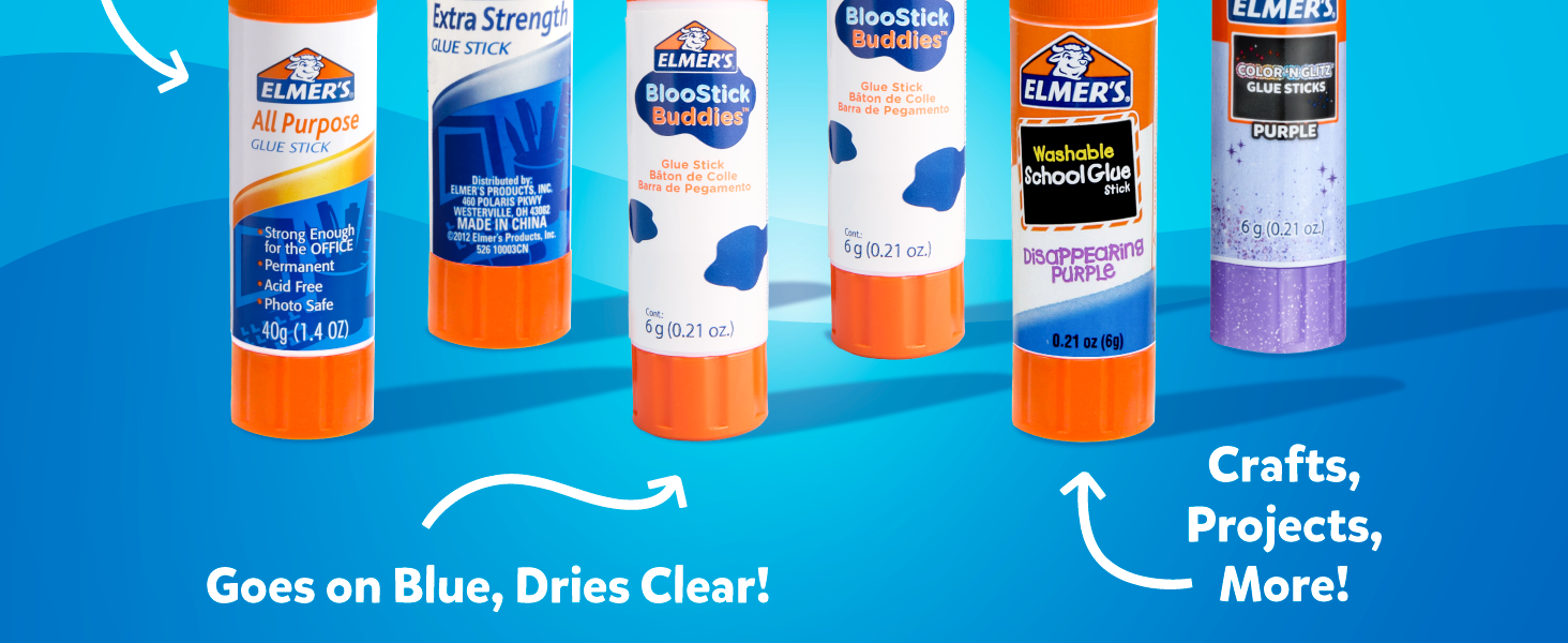 Elmer's All Purpose School Glue Sticks, Acid-Free and Washable, 7 Grams, 60 Count - Arts & Crafts, Projects, #1 Teacher Brand