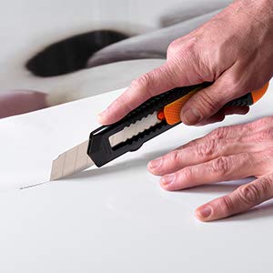 REXBETI 12-Pack Utility Knife, Retractable Box Cutter for Cartons, Cardboard and Boxes, 18mm Wider Razor Sharp Blade, Smooth Mechanism, Perfect for Office and Home use