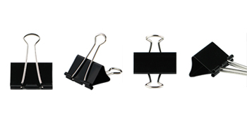 Binder Clips Paper Clamp for Paper-130 Pcs Clips Paper Binder Assorted Sizes (Black)