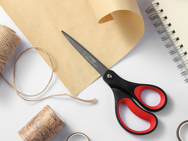 LIVINGO Scissors All Purpose Heavy Duty 8" Office Titanium Non Stick 2 Pack