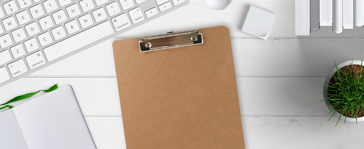 Clipboard, HERKKA 15 Pack Hardboard Office Clipboards Standard A4 Letter Size Clipboard with Low Profile Clip, Size 12.5 x 9 Inch