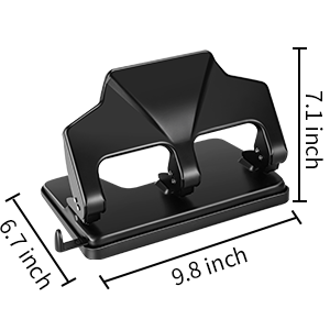 AFMAT 3 Hole Punch Heavy Duty, 40-Sheet Three Hole Punch, 50% Reduced Effort, 3 Hole Puncher for Binder w/Large Chip Tray, 9/32" Holes Diameter, Metal Paper Puncher for Home/Office/School, HP14