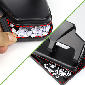 AFMAT 3 Hole Punch Heavy Duty, 40-Sheet Three Hole Punch, 50% Reduced Effort, 3 Hole Puncher for Binder w/Large Chip Tray, 9/32" Holes Diameter, Metal Paper Puncher for Home/Office/School, HP14