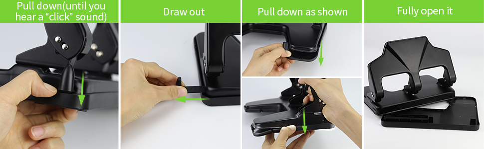 AFMAT 3 Hole Punch Heavy Duty, 40-Sheet Three Hole Punch, 50% Reduced Effort, 3 Hole Puncher for Binder w/Large Chip Tray, 9/32" Holes Diameter, Metal Paper Puncher for Home/Office/School, HP14